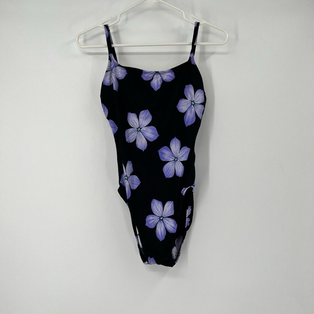 Womens Robby Len 12 Swimsuit One Piece Shaping Bra Floral Hawaiian Cruise Beach